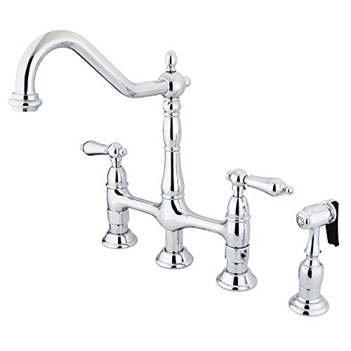 Heritage bridge kitchen faucet